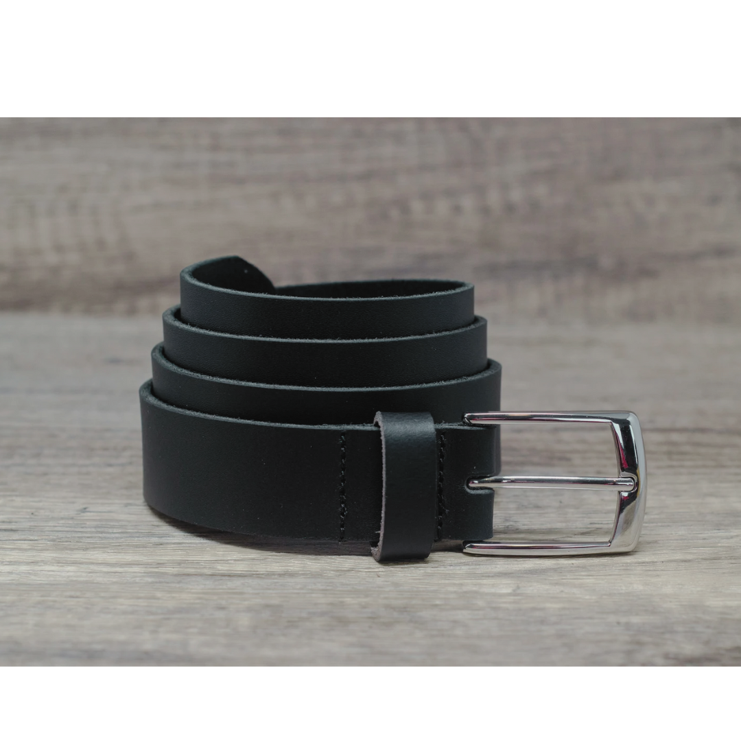 Topaz 40mm Full Grain Men Handmade Genuine Buffalo Thick Leather Classy Dress Belts |Black| Gift for Him