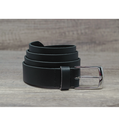 Topaz 40mm Full Grain Men Handmade Genuine Buffalo Thick Leather Classy Dress Belts |Black| Gift for Him